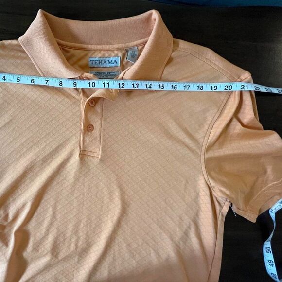Tehama Mens Golf Polo Shirt Orange  size LG - Picture 9 of 12